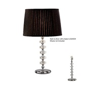 Photograph: Diyas Elenor IL11023 Crystal Table Lamp In Silver Finish - Base Only