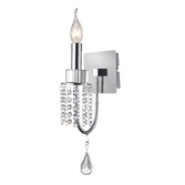 Photograph: Diyas Emily IL31540 Polished Chrome 1 Light Crystal Wall Light