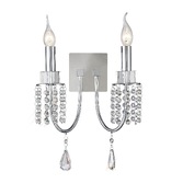 Photograph: Diyas Emily IL31541 Polished Chrome 2 Light Crystal Wall Light