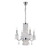 Photograph: Diyas Emily IL31542 Polished Chrome 5 Light Crystal Chandelier