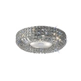 Photograph: Diyas Enya IL31201 Polished Chrome 6 Light Flush Crystal Ceiling Light