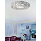 Photograph: Diyas Enya IL31202 Polished Chrome 9 Light Flush Crystal Ceiling Light