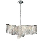 Photograph: Diyas Fabio IL30572 Polished Chrome 6 Light Semi Flush Crystal Ceiling Light