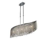 Photograph: Diyas Fabio IL30574 Polished Chrome 5 Light Linear Crystal Pendant