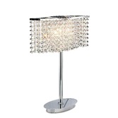 Photograph: Diyas Fabio IL30575 Polished Chrome 2 Light Crystal Table Lamp