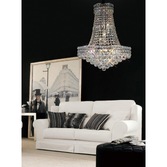 Photograph: Diyas Frances IL31420 Polished Chrome 14 Light Crystal Pendant