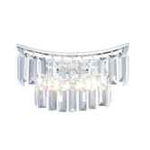 Photograph: Diyas Gianni IL30641 Polished Chrome 2 Light Crystal Wall Light