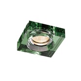 Photograph: Diyas IL30832GR Square Green Crystal Bubble Effect Recessed Downlight