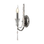 Photograph: Diyas IL31740 Armand Polished Chrome Single Crystal Wall Light