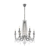 Photograph: Diyas IL31743 Armand Polished Chrome 6 Light Crystal Chandelier