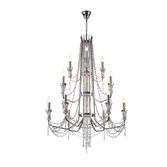 Photograph: Diyas IL31745 12 Light Three Tier Polished Chrome Crystal Chandelier