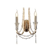 Photograph: Diyas IL31751 Armand French Gold Double Crystal Wall Light