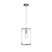 Photograph: Diyas IL32780 Canto Polished Nickel/Acrylic Single Pendant