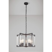 Photograph: Diyas IL32785 Canto Round 5 Light Linear Graphite Pendant