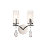 Photograph: Diyas IL32791 Rhea Polished Chrome Crystal Double Wall Light