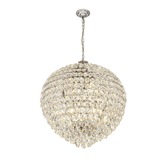 Photograph: Diyas IL32809 Coniston Polished Chrome 16 Light Crystal Pendant