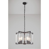 Photograph: Diyas IL32854 Canto Round 5 Light Linear Graphite Pendant