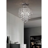 Photograph: Diyas Inina IL30770 Polished Chrome 4 Light Flush Crystal Ceiling Light