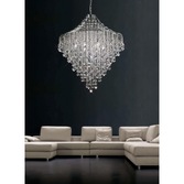 Photograph: Diyas Inina IL30773 Polished Chrome 9 Light Crystal Pendant