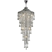 Photograph: Diyas Inina IL30775 Polished Chrome 9 Light Crystal Pendant