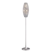 Photograph: Diyas Kos IL30412 Polished Chrome 4 Light Crystal Floor Lamp