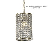 Photograph: Diyas Kudo IL60030 Antique Brass Crystal Non-Electric Shade