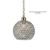 Photograph: Diyas Kudo IL60032 Antique Brass Crystal Non-Electric Shade