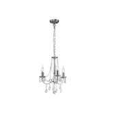 Photograph: Diyas Kyra IL30973 Satin Nickel 3 Light Crystal Chandelier