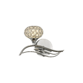 Photograph: Diyas Leimo IL30951/L Polished Chrome 1 Light Left Crystal Wall Light