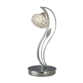 Photograph: Diyas Leimo IL30959 Polished Chrome Crystal Table Lamp