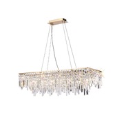 Photograph: Diyas Maddison French Gold 6 Light Crystal Bar Pendant - IL31815