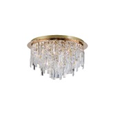 Photograph: Diyas Maddison French Gold 6 Light Round Flush Crystal Ceiling Light - IL31811