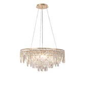 Photograph: Diyas Maddison French Gold 8 Light Round Crystal Pendant - IL31816