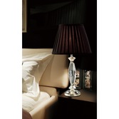 Photograph: Diyas Nexon IL11001 Crystal Table Lamp In Silver Finish - Base Only