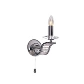 Photograph: Diyas Niobe IL30341 Polished Chrome 1 Light Crystal Wall Light