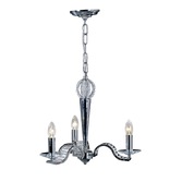 Photograph: Diyas Niobe IL30343 Polished Chrome 3 Light Crystal Chandelier