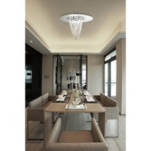 Photograph: Diyas Oberon IL31460 Polished Chrome/Mirror 5 Light Flush Crystal Ceiling Light