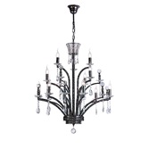 Photograph: Diyas Orlando IL30481 Black Chrome 12 Light Crystal Chandelier