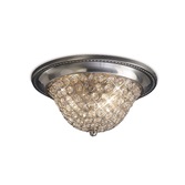 Photograph: Diyas Paloma IL31133 Satin Nickel 2 Light Flush Crystal Ceiling Light