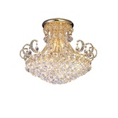 Photograph: Diyas Pearl IL30007 French Gold 12 Light Semi Flush Crystal Ceiling Light