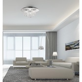 Photograph: Diyas Pegasus IL31465 Polished Chrome/Mirror 3 Light Flush Crystal Ceiling Light