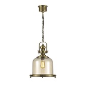 Photograph: Diyas Riley IL31594 Antique Brass Medium Bell Single Pendant