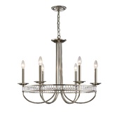 Photograph: Diyas Saskia IL31705 Polished Nickel 6 Light Crystal Chandelier