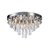 Photograph: Diyas Sophia IL31432 Polished Chrome 8 Light Flush Crystal Ceiling Light