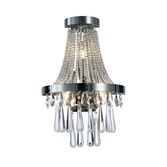 Photograph: Diyas Sophia IL31434 Polished Chrome 3 Light Crystal Wall Light