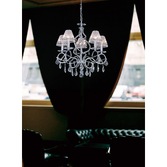 Photograph: Diyas Torino IL30315 Polished Chrome 5 Light Crystal Chandelier