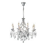 Photograph: Diyas Torino IL30318 Polished Chrome 8 Light Crystal Chandelier