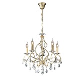 Photograph: Diyas Torino IL30325 French Gold 5 Light Crystal Chandelier