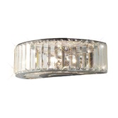 Photograph: Diyas Torre IL30071 Polished Chrome 3 Light Crystal Wall Light