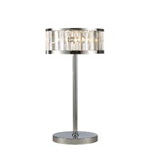 Photograph: Diyas Torre IL30176 Polished Chrome 3 Light Crystal Table Lamp